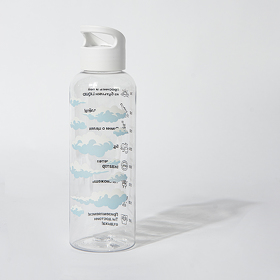 Бутылка для воды LIQUID, 500 мл; 22х6,5см, красный, пластик rPET