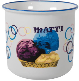 Кружка MATTI , белая матовая с черным кантом, 350 мл, фарфор