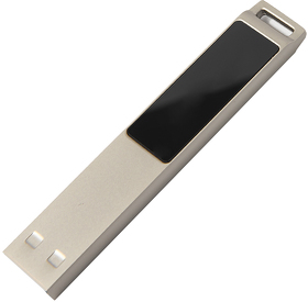 USB flash-карта LED с белой подсветкой (8Гб), серебристая, 6,6х1,2х0,45 см, металл (H19341_8Gb)