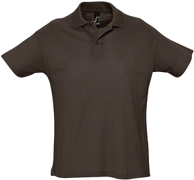 Рубашка поло мужская SUMMER II, шоколадный, 100% хлопок, 170 г/м2