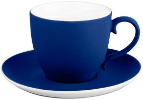 Чайная пара TENDER, 250 мл, синий, фарфор, прорезиненное покрытие (H25703/24)