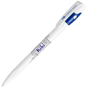 KIKI, ручка шариковая, ярко-синий/белый, пластик