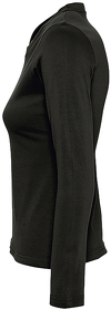 Футболка женская с длинным рукавом MAJESTIC, глубокий черный, 100% хлопок, 150 г/м2