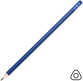 H32832/24 - Карандаш чернографитный трехгранный TRINITY с ластиком, пластиковый, HB, синий