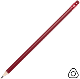 H32832/08 - Карандаш чернографитный трехгранный TRINITY с ластиком, пластиковый, HB, красный
