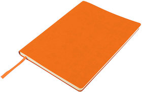 H21218/06/30 - Бизнес-блокнот "Biggy", B5 формат, оранжевый, серый форзац, мягкая обложка, в клетку