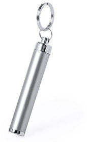 Брелок BIMOX с фонариком, серый, пластик, L=8,5 см, D=1.4 см (H345834/47)