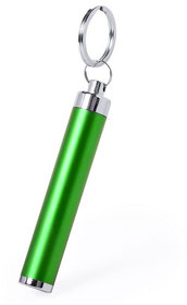 Брелок BIMOX с фонариком, зелёный, пластик, 8,5*d-1,4см (H345834/15)