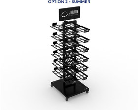 Стойка напольная с образцами_ATLANTIS BLACK RETAIL DOUBLE SIDE DISPLAY