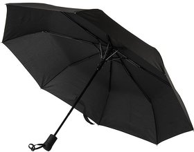 Зонт MANCHESTER складной, полуавтомат; черный; D=100 см; 100% нейлон (H7439/35)