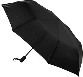 Зонт MANCHESTER складной, полуавтомат; черный; D=100 см; 100% нейлон