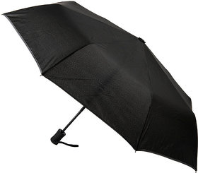 Зонт LONDON складной, автомат; черный; D=100 см; 100% полиэстер