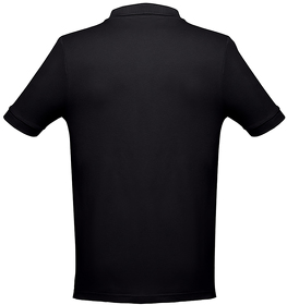 Рубашка-поло мужская ADAM, черный, 100% хлопок, плотность 195 г/м2