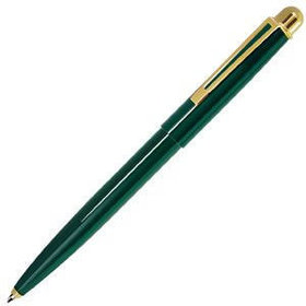 DELTA, ручка шариковая, зеленый/золотистый, металл (H1208/15)
