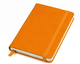 H21203/06 - Блокнот "Casual", 90 × 140 мм,  оранжевый,  твердая обложка, резинка 7 мм, блок-клетка