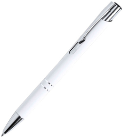 H346366/01 - ZROMEN, ручка шариковая, белый, металл, софт-покрытие