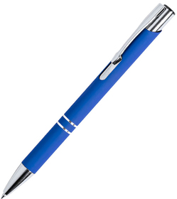 H346366/24 - ZROMEN, ручка шариковая, синий, металл, софт-покрытие
