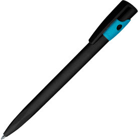 H392EB/22 - Ручка шариковая KIKI ECOLINE, черный/голубой классик, экопластик