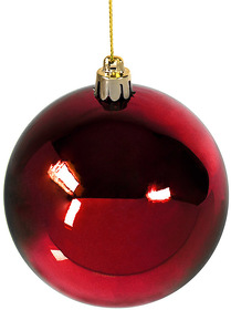 Шар новогодний Gloss, диаметр 8 см., пластик, красный