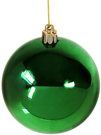 Шар новогодний Gloss, диаметр 8 см., пластик, зеленый