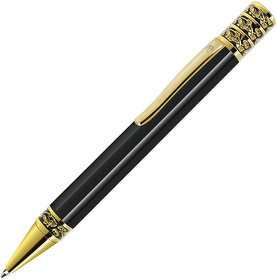 GRAND, ручка шариковая, черный/золотистый, металл