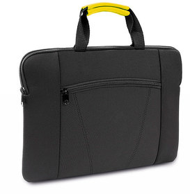 H344371/03 - Конференц-сумка XENAC, черный/желтый, 38 х 27 см, 100% полиэстер