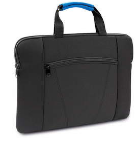 H344371/25 - Конференц-сумка XENAC, черный/синий, 38 х 27 см, 100% полиэстер
