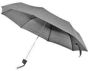 Зонт складной, механический; серый; D=103 cм; нейлон; шелкография (H8103/30_Н)