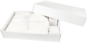 Коробка подарочная, размер 50x33x10 см, картон, самосборная, белый