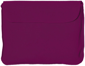Подушка надувная дорожная в футляре; фуксия; 43,5х27,5 см; твил; шелкография