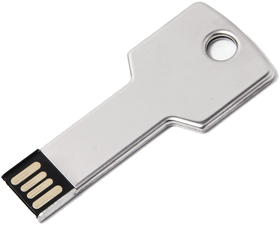 USB flash-карта KEY (8Гб), серебристая, 5,7х2,4х0,3 см, металл (H19336_8Gb/47)