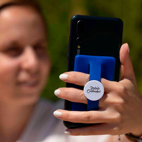 Картхолдер - держатель для телефона TISSON, синий, 8,8*5,6*0,5см, пластик