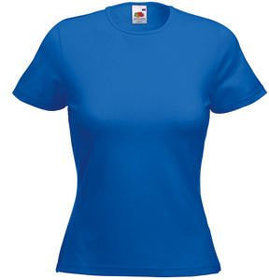 Футболка "Lady-Fit Crew Neck T", ярко-синий, 95% х/б, 5% эластан, 210 г/м2 (H613780.51)