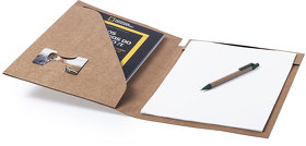 Папка BLOGUER A4 с бумажным блоком и ручкой, рециклированный картон
