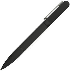 Ручка шариковая NEO с подсветкой после гравировки, soft touch, черный/темно-серый, металл/пластик
