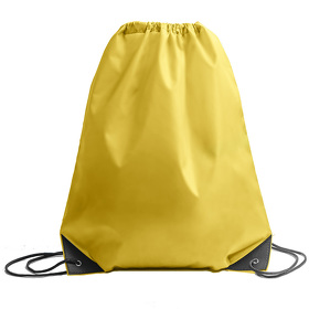 H16111/03 - Рюкзак мешок с укреплёнными уголками BY DAY, желтый, 35*41 см, полиэстер 210D