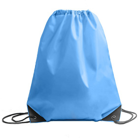H16111/22 - Рюкзак мешок с укреплёнными уголками BY DAY, голубой, 35*41 см, полиэстер 210D