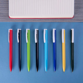 ELLE, ручка шариковая, оранжевый/белый, пластик