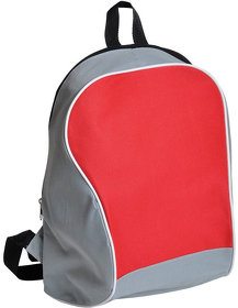 Промо-рюкзак "Fun"; серый с красным; 30х38х14 см; полиэстер; шелкография (H8410/08)