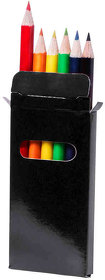 H349830/35 - Набор цветных карандашей GARTEN (6шт.), черный, 5 x 9.3 x 0.8 см, дерево, картон