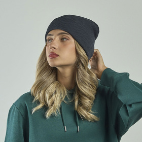 Шапка вязаная  двойная Wind-S, ярко-синий, 100% переработанный полиэстер