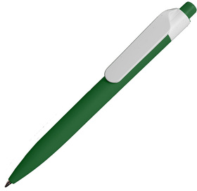 Ручка шариковая N16 soft touch, зеленый, пластик, цвет чернил синий