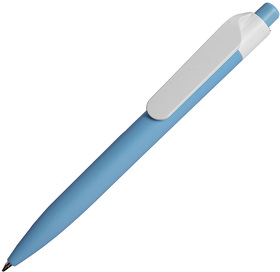 H38019/22 - Ручка шариковая N16 soft touch, голубой, пластик, цвет чернил синий