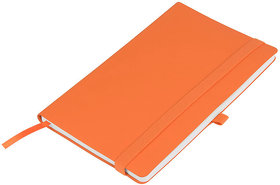 Бизнес-блокнот "Gracy", 130х210 мм, оранжев., кремовая бумага, гибкая обложка, в линейку, на резинке (H21223/05)