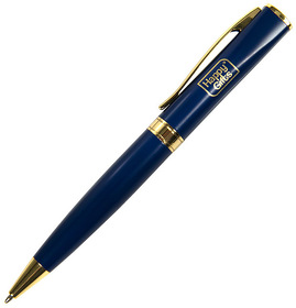 WIZARD GOLD, ручка шариковая, темно-синий/золотистый, металл