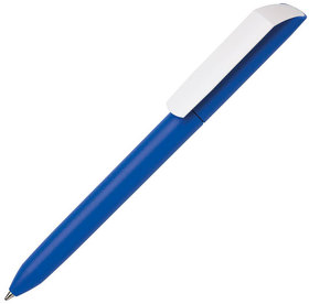 H29401/31 - Ручка шариковая FLOW PURE, лазурный корпус/белый клип, пластик