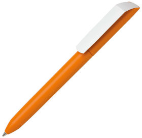 H29401/05 - Ручка шариковая FLOW PURE, оранжевый корпус/белый клип, пластик