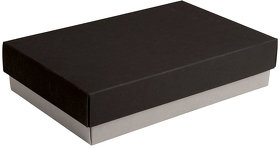 Коробка подарочная CRAFT BOX, 17,5*11,5*4 см, серый, черный, картон 350 гр/м2 (H32006/29/35)