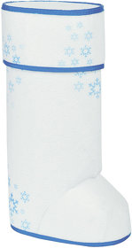Упаковка подарочная "ВАЛЕНОК", белый/синий, 35х20 см, войлок, термотрансфер, шеврон (H20408/24)