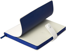 Набор подарочный : кружка, блокнот, ручка, коробка, стружка, белый с синим